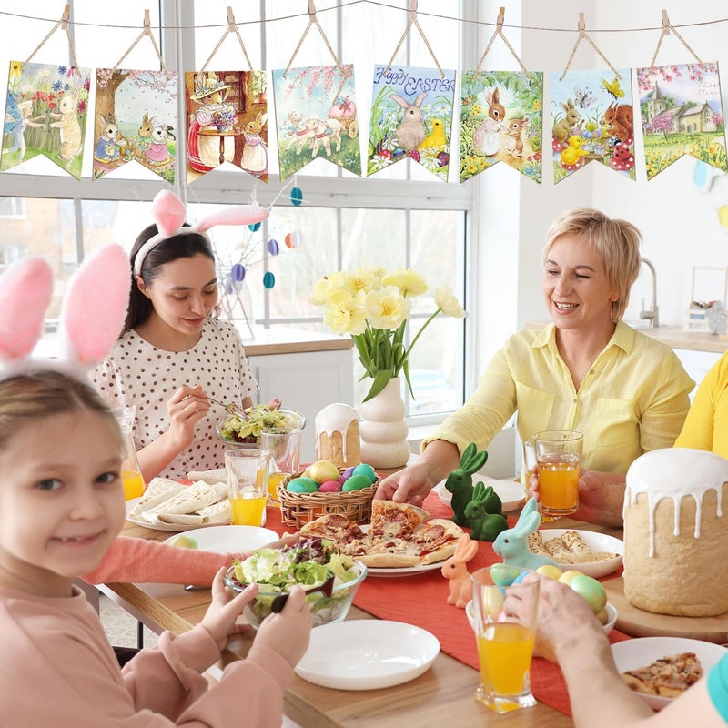 Sophena Large Size 7 inch Wooden Easter Ornaments to Paint, Wooden Labels Cutouts DIY Blank Unfinished Round Spring Wood Discs Ornament for Crafts Hanging Decorations 10PCS - Image 2